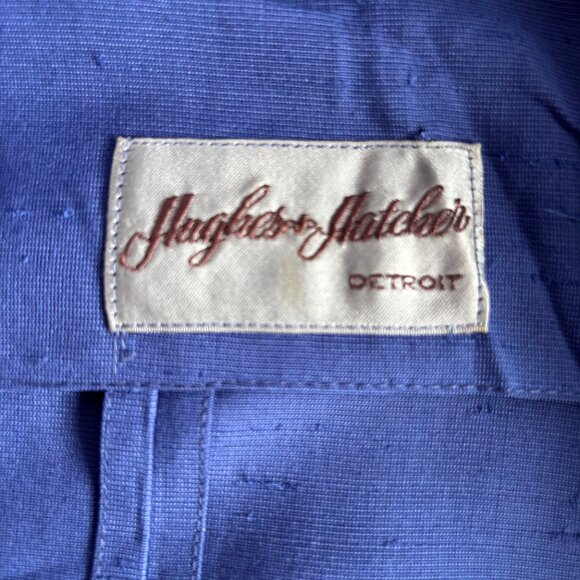 1960s Periwinkle Linen Nipped Waist Suit Jacket Blazer - Picture 10 of 13